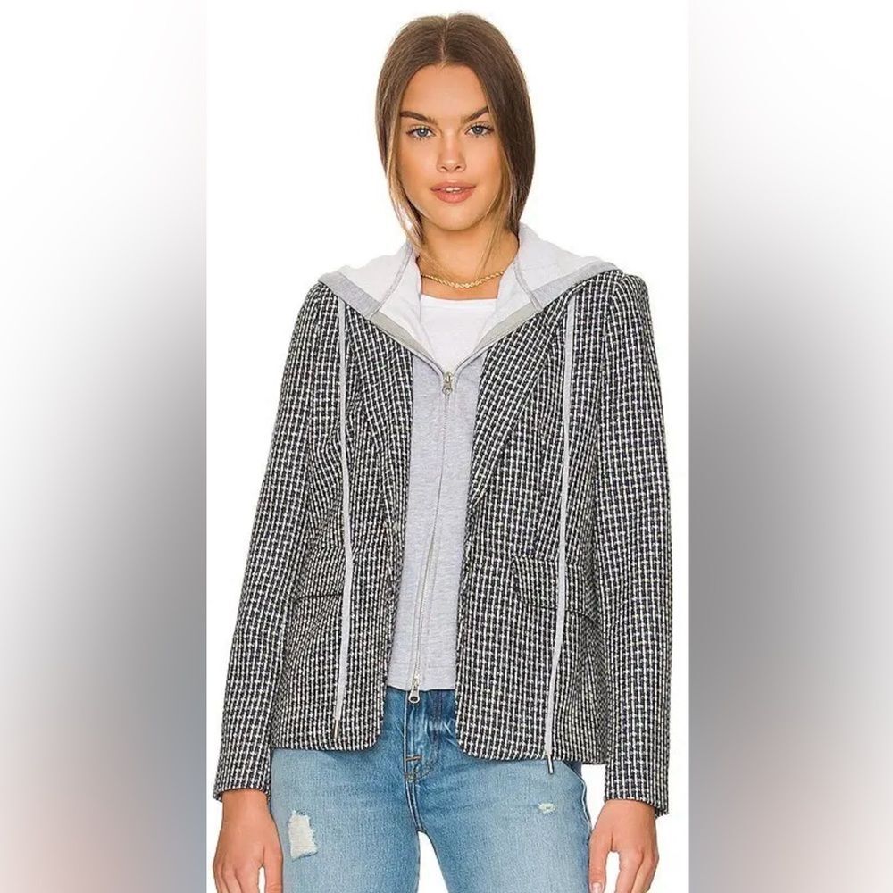 Central Park West Clarke Dickie Plaid Tweed Blazer Jacket Size Small
